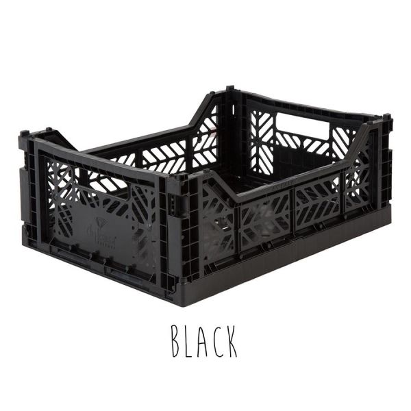 Storage . Folding Crate - Midi / Buy 5 Get 1 Free - Black